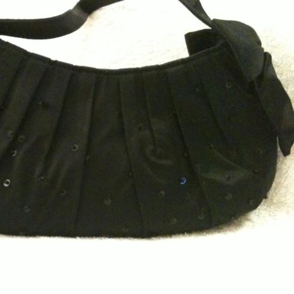 Beaded Black Satin Clutch - Picture 14 of 16
